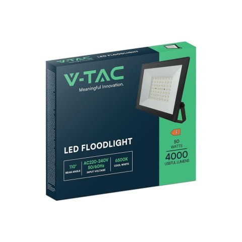 Projektor LED V-TAC 50W LED SMD 4000K Czarny VT-44054 4000K 4000lm Projektor LED V-TAC 50W LED SMD 4000K Czarny VT-44054 4000K 4000lm