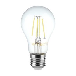 Żarówka LED 6W filament E27 A60 V-TAC VT-1887 3000K 600lm 2 lata Gwarancji