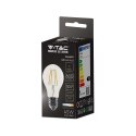Żarówka LED 6W filament E27 A60 V-TAC VT-1887 3000K 600lm 2 lata Gwarancji