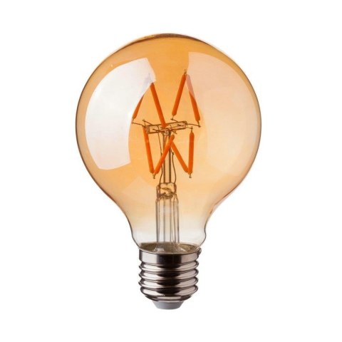 Żarówka LED V-TAC 4W filament E27 kula glob G80 bursztyn 80x120mm VT-2004-N 2200K 400lm 2 lata Gwarancji Żarówka LED V-TAC 4W filament E27 kula glob G80 bursztyn 80x120mm VT-2004-N 2200K 400lm 2 lata Gwarancji