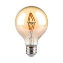 Żarówka LED V-TAC 4W filament E27 kula glob G80 bursztyn 80x120mm VT-2004-N 2200K 400lm 2 lata Gwarancji