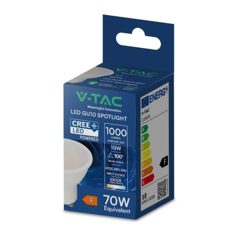 Żarówka LED V-TAC CREE CHIP GU10 10W 100st VT-271 3000K 1000lm 6 lat Gwarancji Żarówka LED V-TAC CREE CHIP GU10 10W 100st VT-271 3000K 1000lm 6 lat Gwarancji