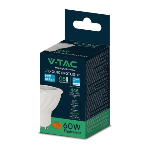 Żarówka LED V-TAC SAMSUNG CHIP 6W GU10 38st VT-277 4000K 445lm 5 Lat Gwarancji Żarówka LED V-TAC SAMSUNG CHIP 6W GU10 38st VT-277 4000K 445lm 5 Lat Gwarancji